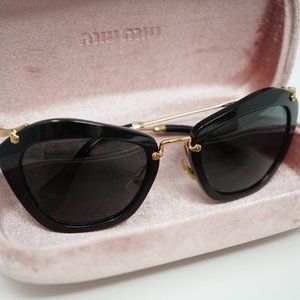 MIUMIU Cat Eye Sunglasses - Black
